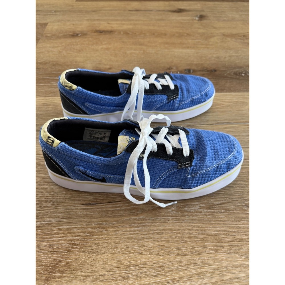Nike 6.0 Mavrk Low‎ Mens 9.5 Blue Canvas Suede Skate Shoes 357814-401 Streetwear
